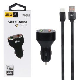 شارژر فندکی فست دو پورت JBQ مدل C-65 33W